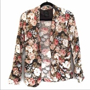 Talula Light Summer Floral Open-Front Blazer